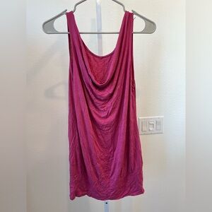 Lux Fuchsia Drape Tank Top